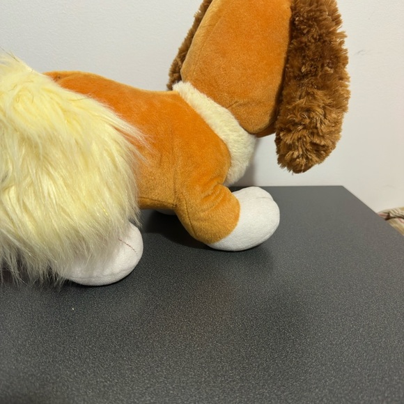 Adorable Brown and White Plush Dog - Picture 5 of 7